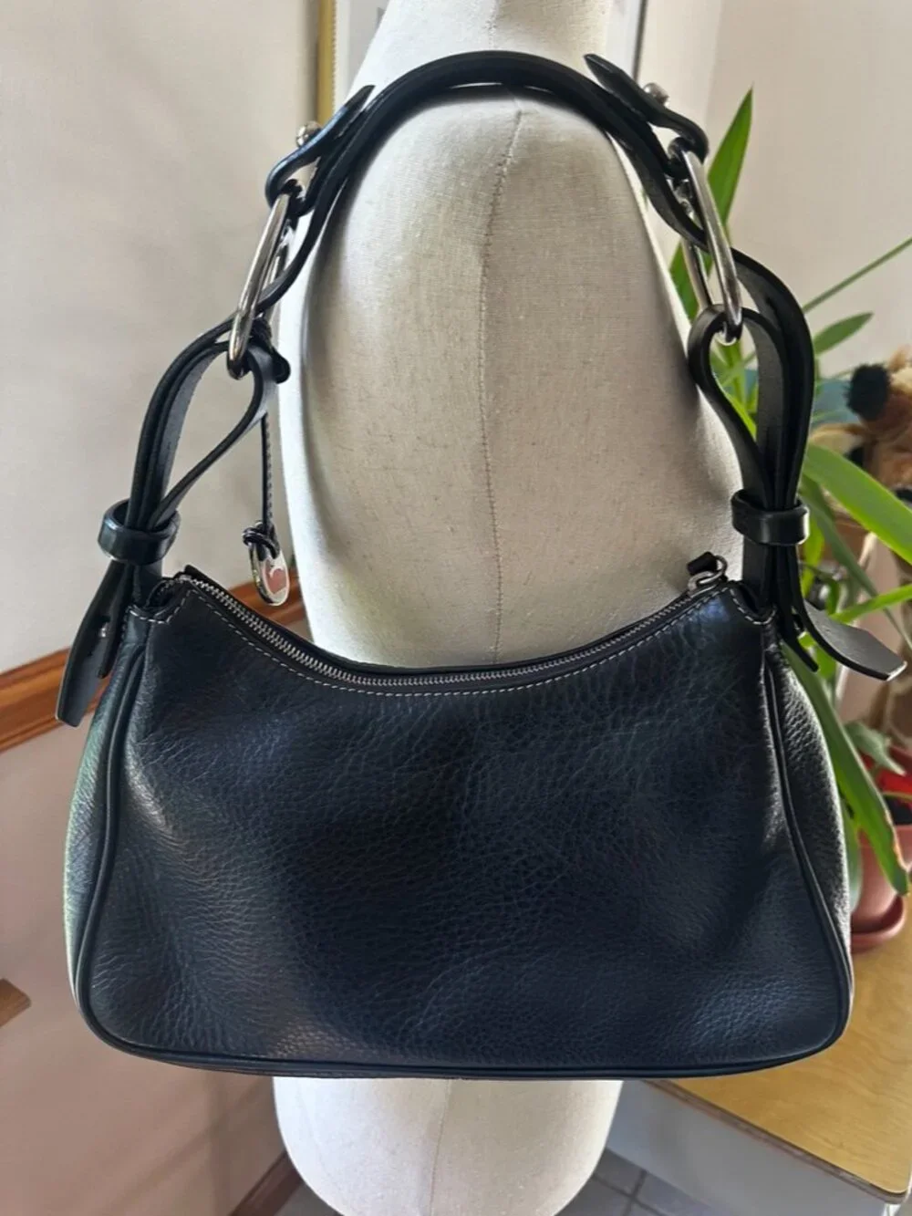Dooney & Bourke Black Pebbled Leather Handbag, Very Good Condition